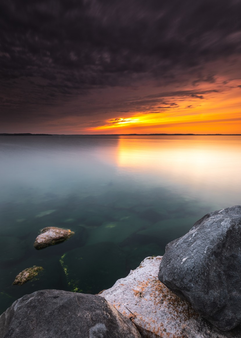 唯美的夕陽風景圖片