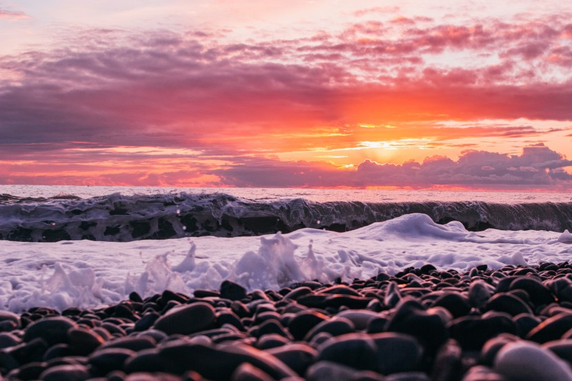 唯美的夕陽風景圖片