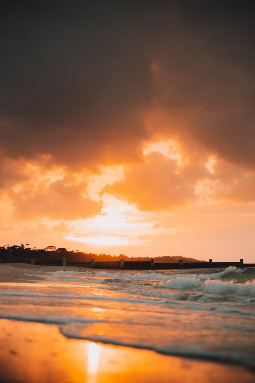 唯美的夕陽風景圖片