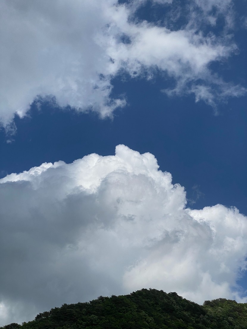 天空中潔白的雲朵圖片