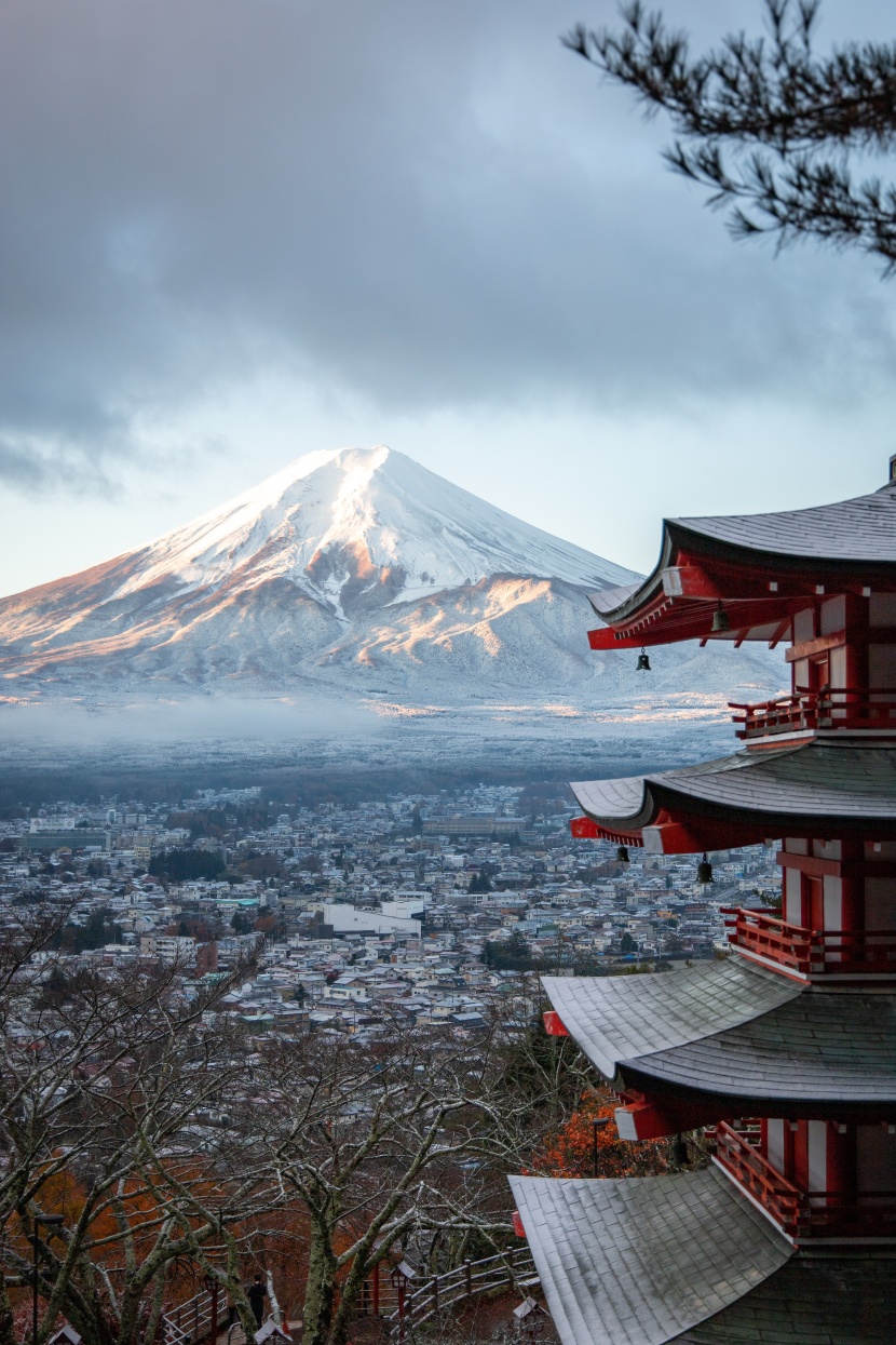 日本富士山自然風景圖片