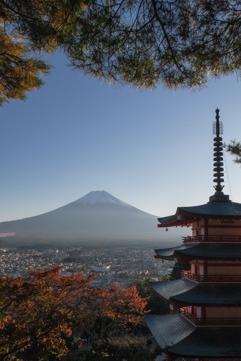 日本富士山自然風景圖片