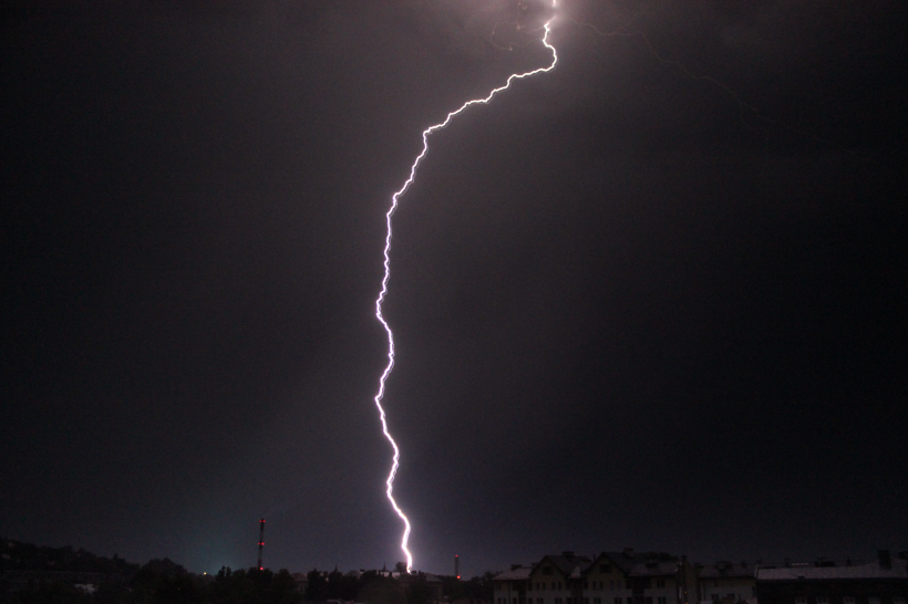 恐怖震撼的雷電風景圖片