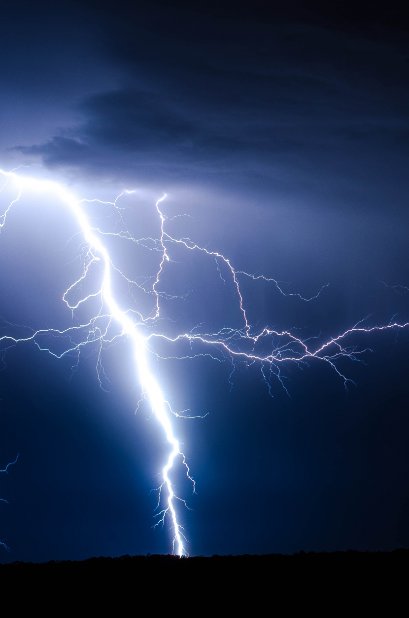 恐怖震撼的雷電風景圖片