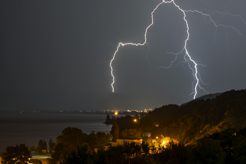 恐怖震撼的雷電風景圖片