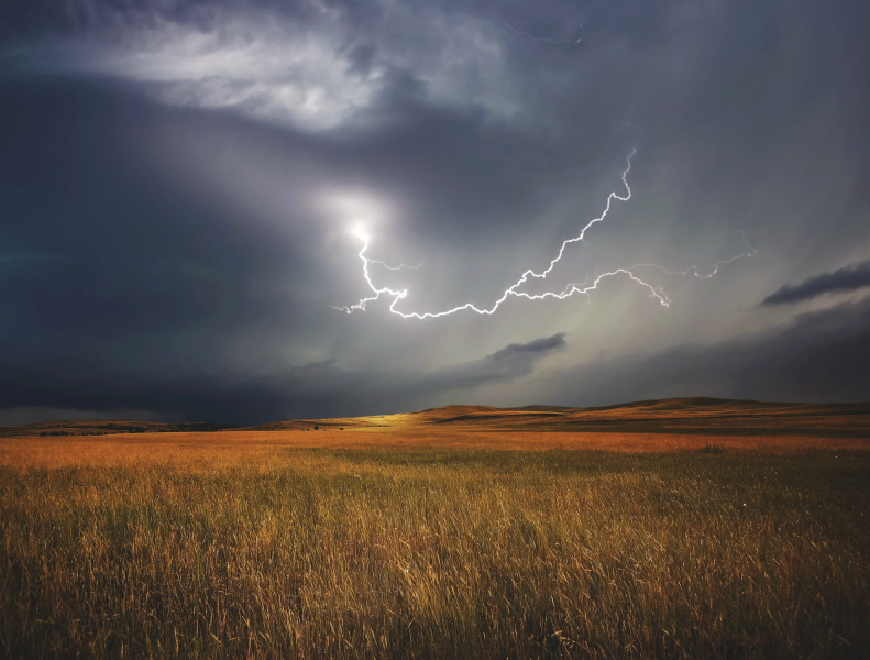 恐怖震撼的雷電風景圖片