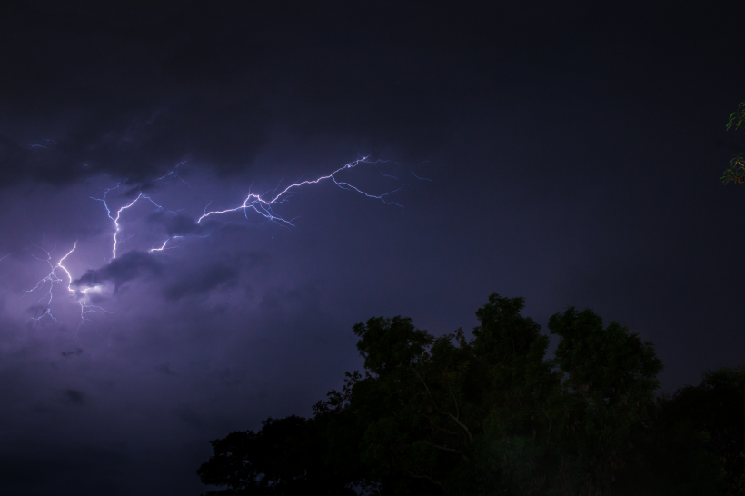 恐怖震撼的雷電風景圖片