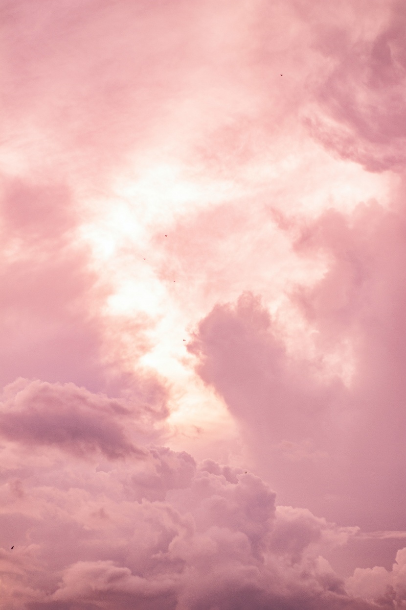 粉色的天空圖片