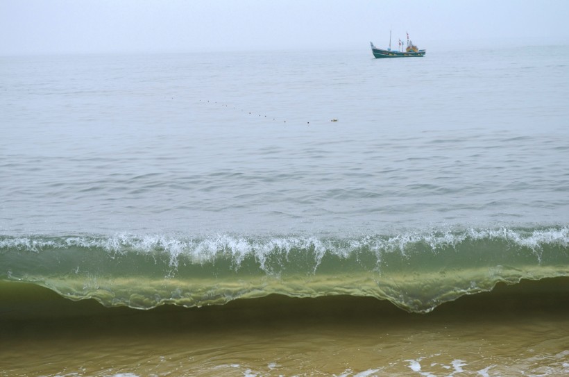 唯美靜谧的海灘風景圖片