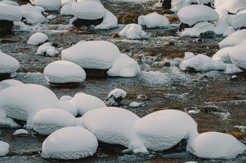 寒冬雪景圖片