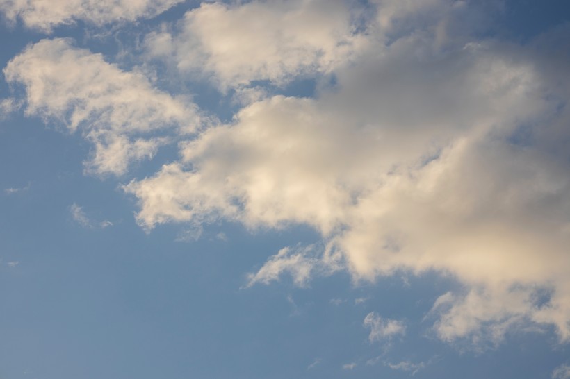 清澈唯美的藍天白雲風景圖片