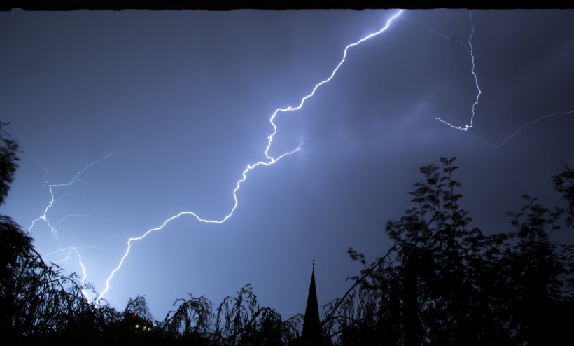 恐怖震撼的雷電風景圖片