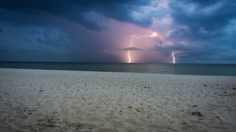 恐怖震撼的雷電風景圖片