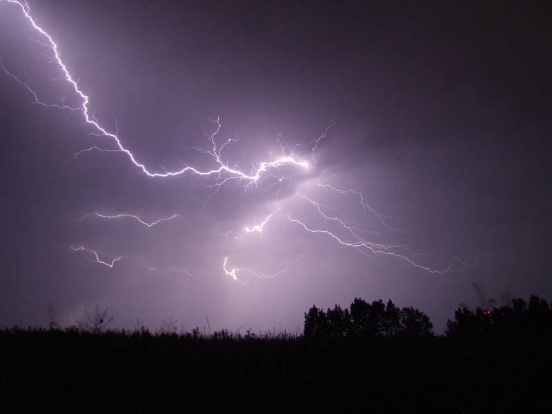 恐怖震撼的雷電風景圖片