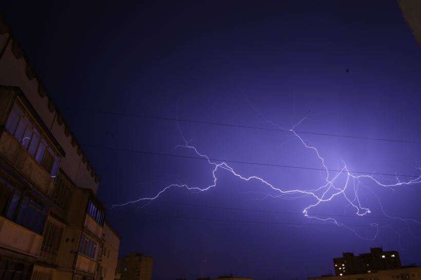 震撼人心的雷霆閃電風景圖片