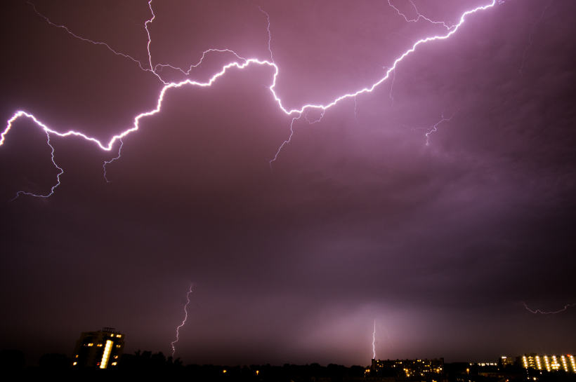 震撼人心的雷霆閃電風景圖片