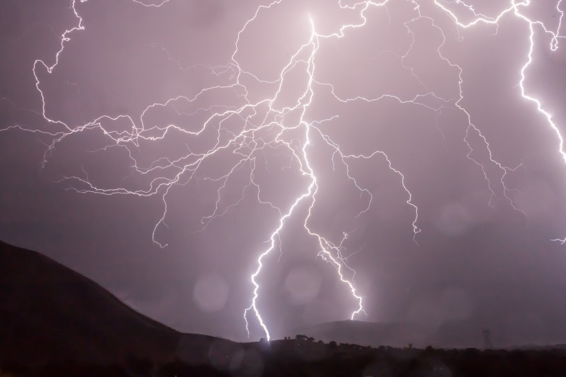 震撼人心的雷霆閃電風景圖片