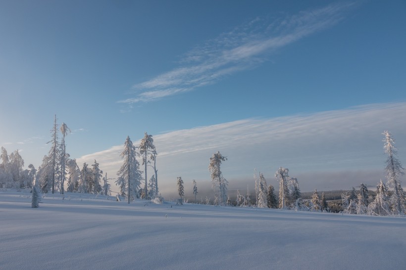 唯美冬季雪景風景圖片