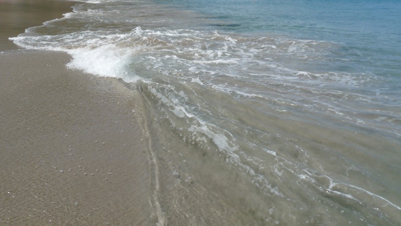 波濤洶湧的大海風景圖片