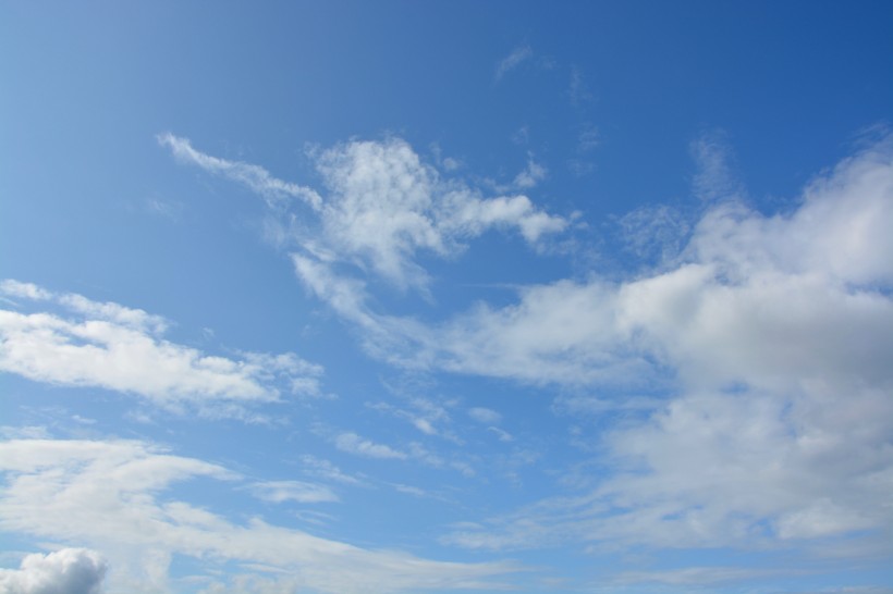 唯美的藍天白雲風景圖片