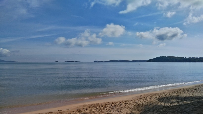 風景優美的藍天碧海圖片