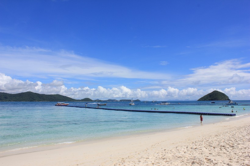 景色宜人休閑好去處的海灘沙灘風景圖片