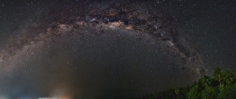 宇宙璀璨的銀河風景圖片