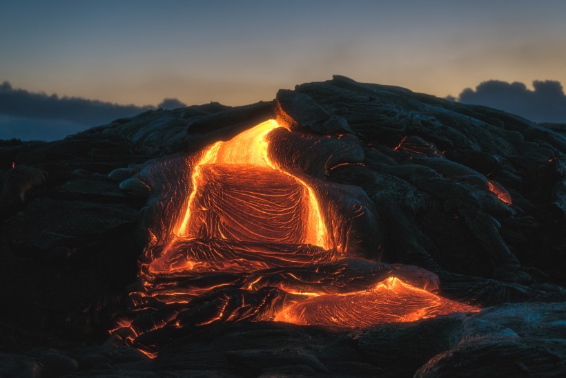 火山爆發的場面圖片