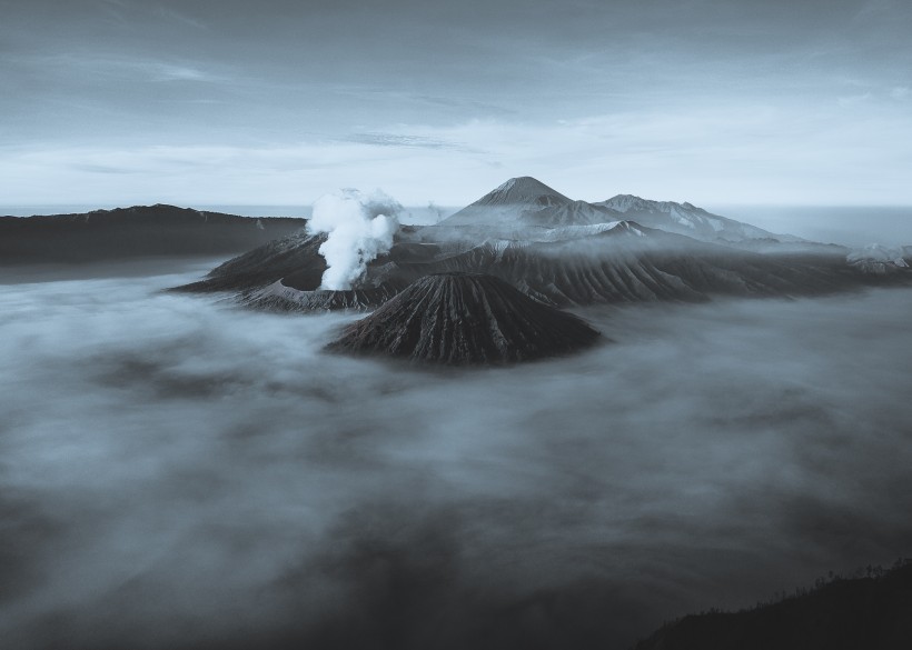 火山爆發的場面圖片