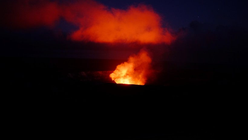 火山爆發的場面圖片