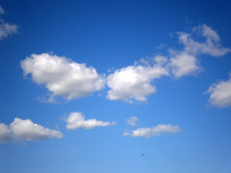 藍天白雲美麗風景圖片