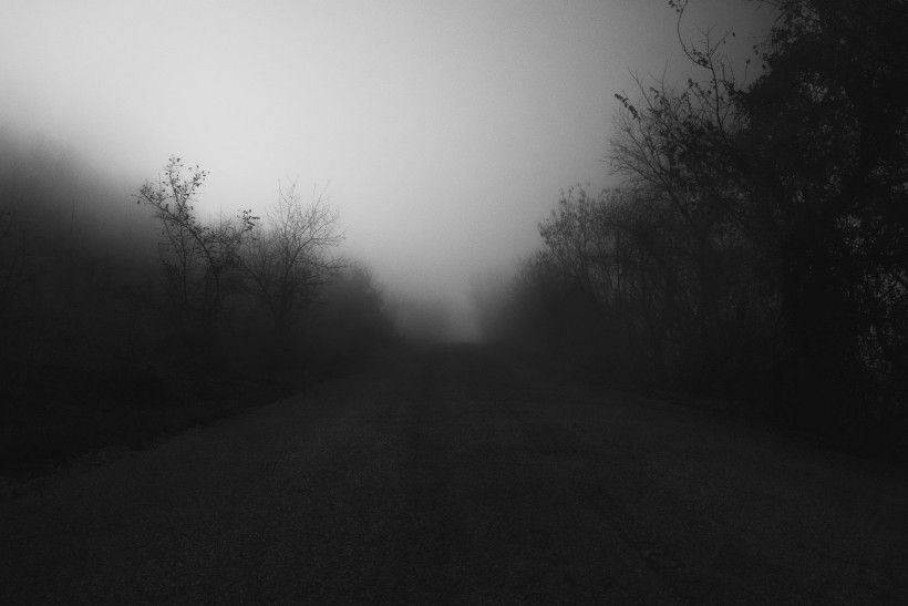 霧天的山林圖片