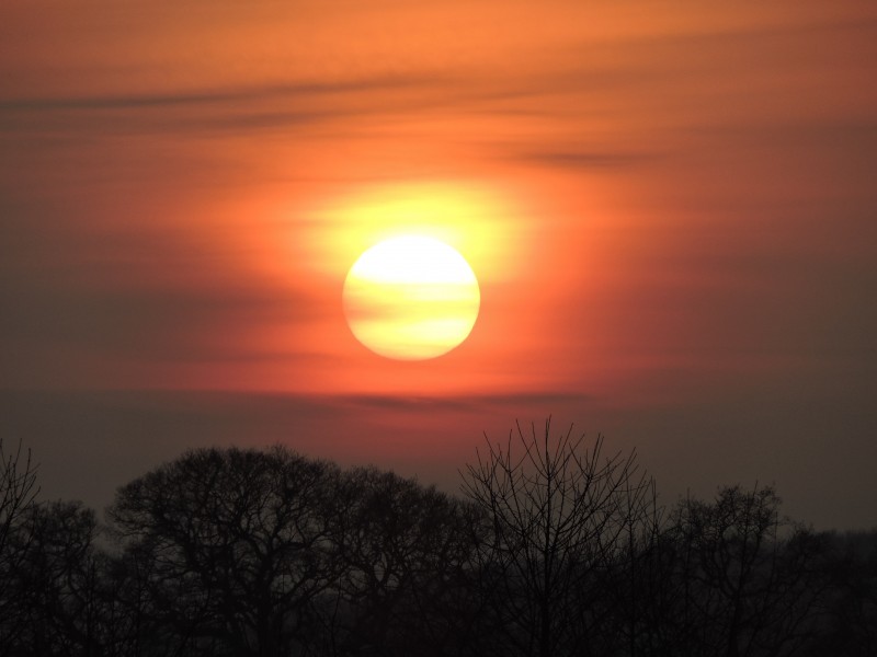 唯美的夕陽晚霞風景圖片