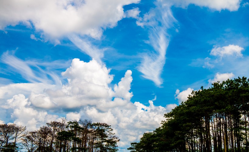 藍天白雲美麗風景圖片