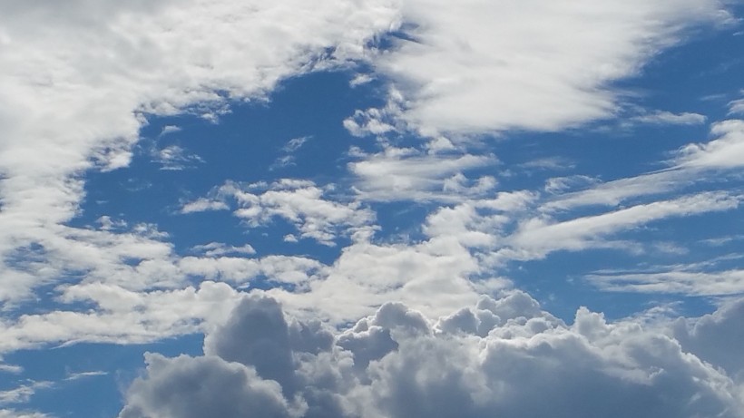 天空中的白雲圖片