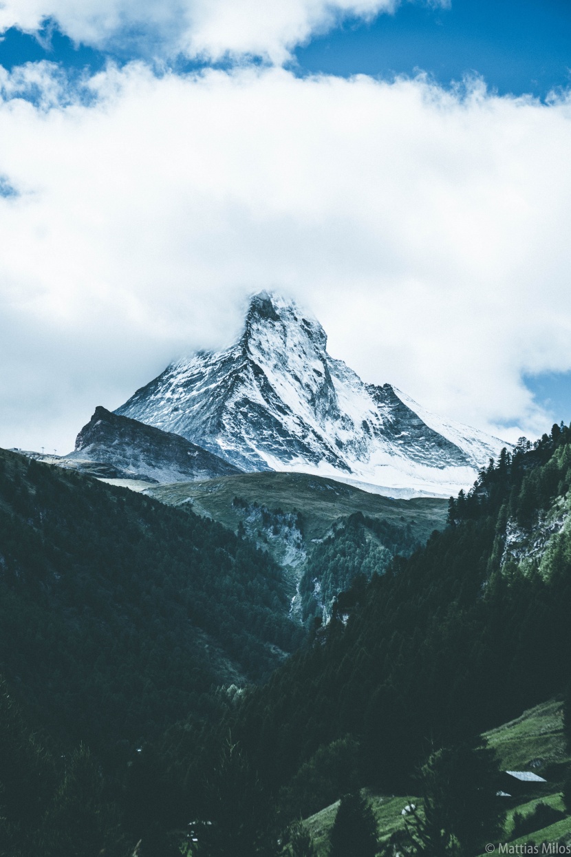 阿爾卑斯雪山風景圖片