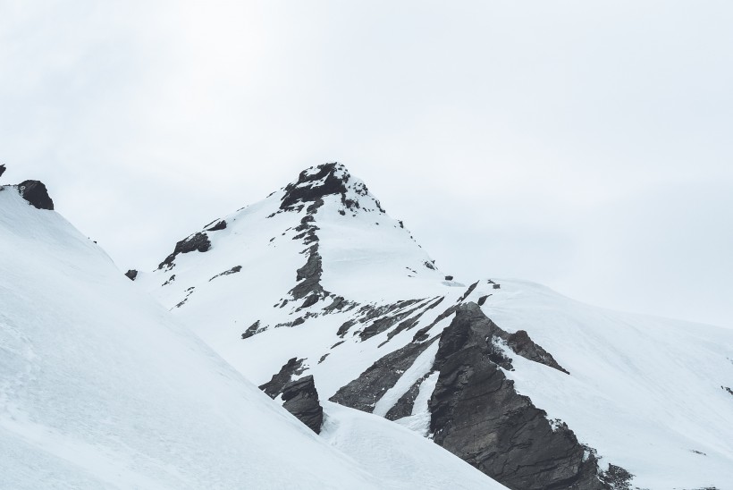 堆滿樹枝的白雪圖片