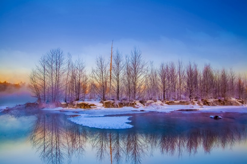 冰天雪地的自然風景圖片