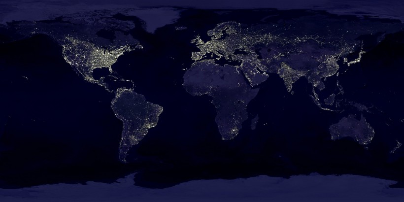 衛星拍攝的地球局部圖片