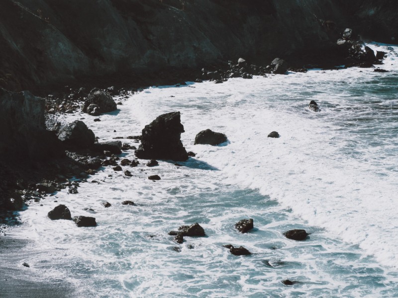 海岸奇特風景圖片