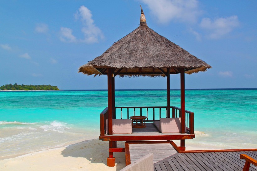 海邊小屋圖片