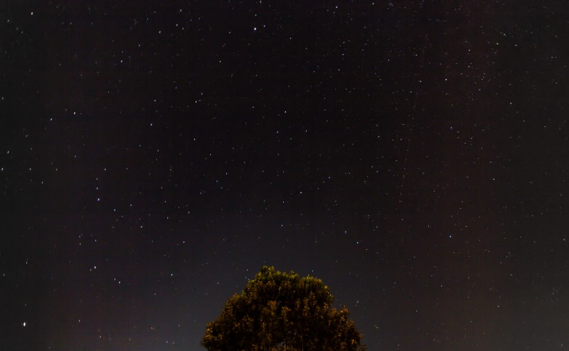 夜晚閃耀的星空圖片