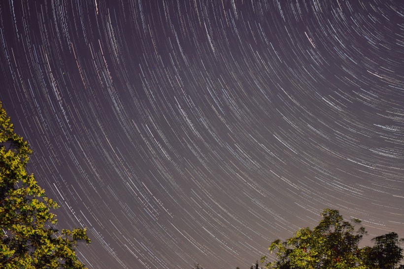 漂亮的星軌星空圖片
