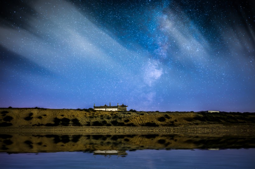 璀璨耀眼的星空景觀圖片