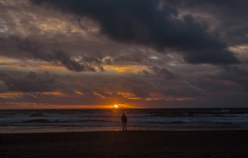 唯美夕陽黃昏落日風景圖片