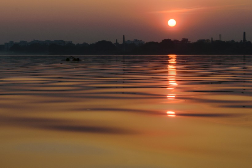 唯美夕陽黃昏落日風景圖片