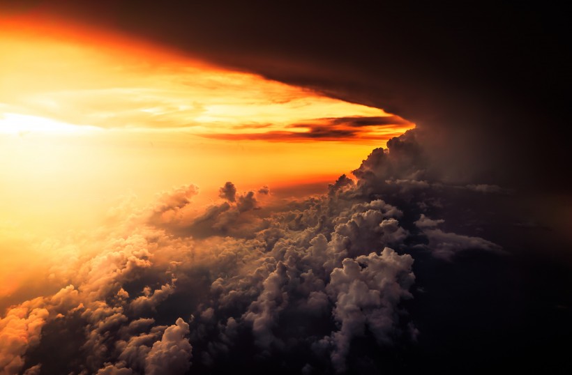 美麗的夕陽景色圖片