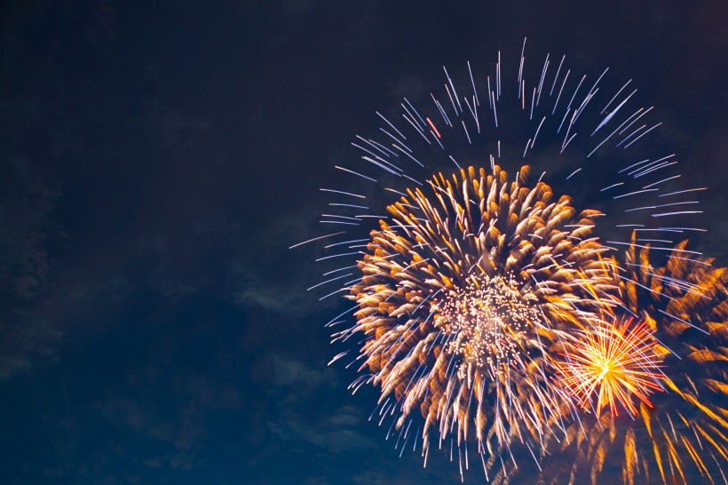 夜空燦爛的煙花圖片