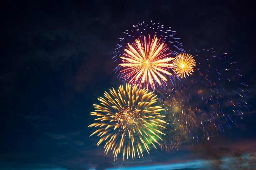 夜空燦爛的煙花圖片