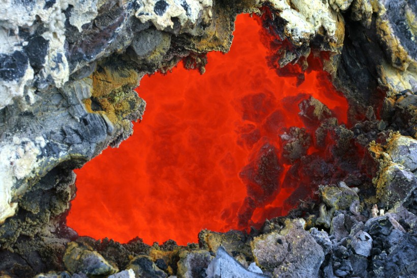 火山和岩漿風景圖片
